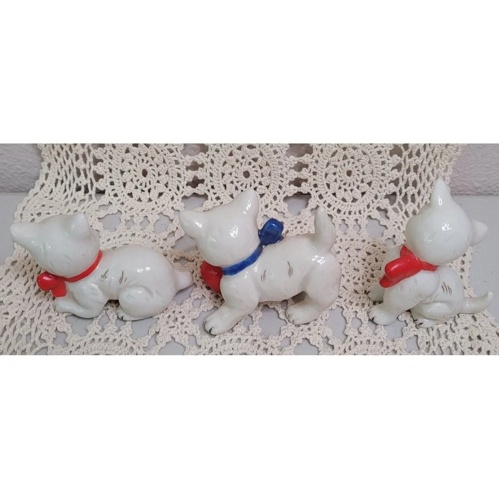 Vintage Ceramic Cat Set Japan
